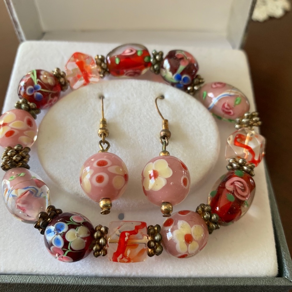 Bracelet with matching earrings